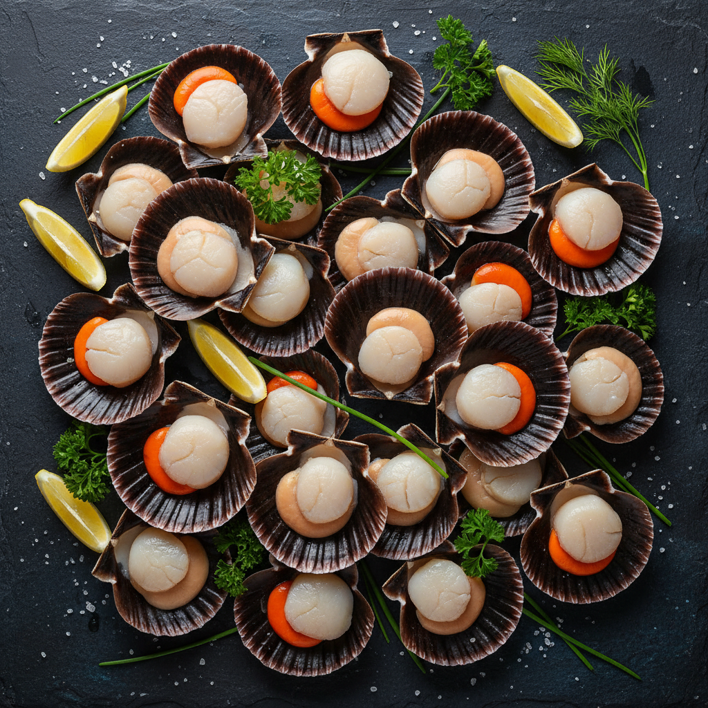 Ostiones en Media Concha - Conchas oscuras